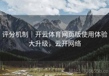 评分机制｜开云体育网页版使用体验大升级，云开网络