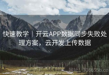 快速教学｜开云APP数据同步失败处理方案，云开发上传数据