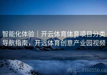 智能化体验｜开云体育体育项目分类导航指南，开远体育创意产业园视频